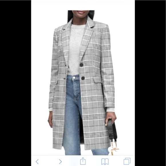 Banana Republic plaid coat - Picture 1 of 2